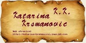 Katarina Krsmanović vizit kartica